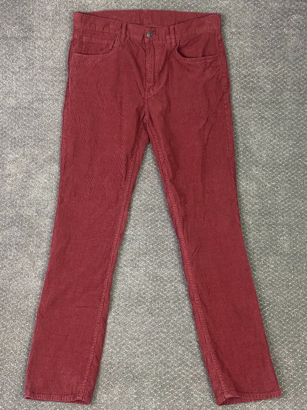 Brooks Brothers Red Fleece Corduroy Pants Mens 34x32 Red Chino Stretch